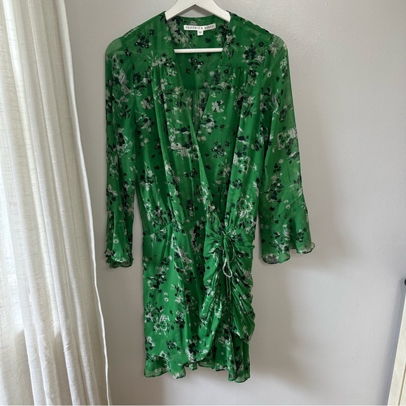 Veronica Beard Sean Dress Green Floral - Picture 2 of 8